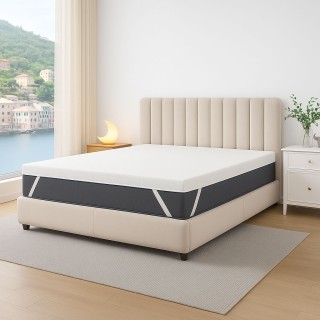 Nuovo toppercon lato  Semi rigido e lato morbido inmemory alto 8 cm con tessuto sfoderabile antimicrobico