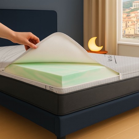 copy of copy of copy of copy of Topper memory foam Alto 4 cm con tessto non sfoderabile