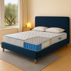 Materasso 1600 molle insacchettate e memory a zone IBRIDO alto 26 cm, Sfoderabile Anti microbico. MOD. EVOLUTION