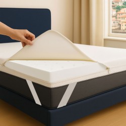 Topper 100% lattice a zone Alto 4 cm con tessuto sfoderabile Antimicrobico