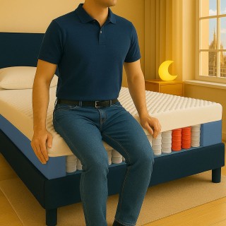 copy of copy of Materasso molle insacchettate e memory a zone. Alto 25 cm, molle indipendenti e tessuto anallergico sfoderabile