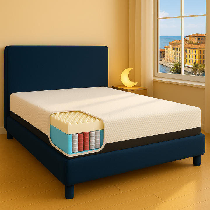 materasso a molle insacchettate e memory