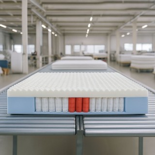 copy of Materasso 1600 molle insacchettate e memory a zone IBRIDO alto 26 cm, Sfoderabile Anti microbico. MOD. EVOLUTION