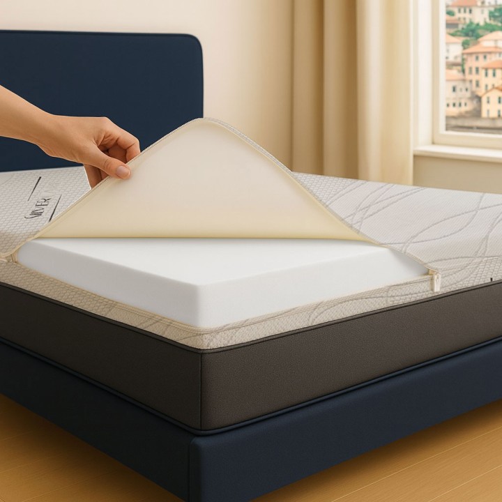 tessuto sfoderabile per topper