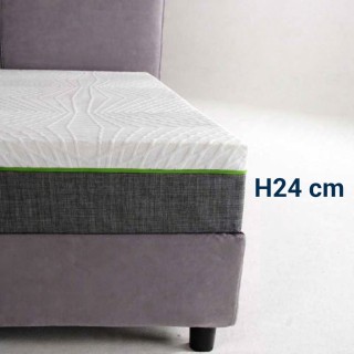 Materasso duro alto 24 cm, il materasso più rigido in commercio con due livelli di rigidità a scelta. Sfoderabile - SUN HD